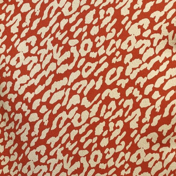 NWT Lulus Simply Love Beige and Red Leopard Print Satin Midi Dress - Picture 5 of 9